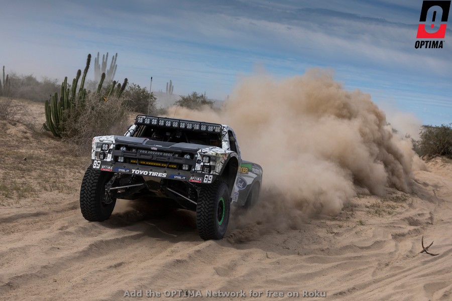 Christopher Polvoords' Ford Trophy Truck racing in the 2023 Baja 1000